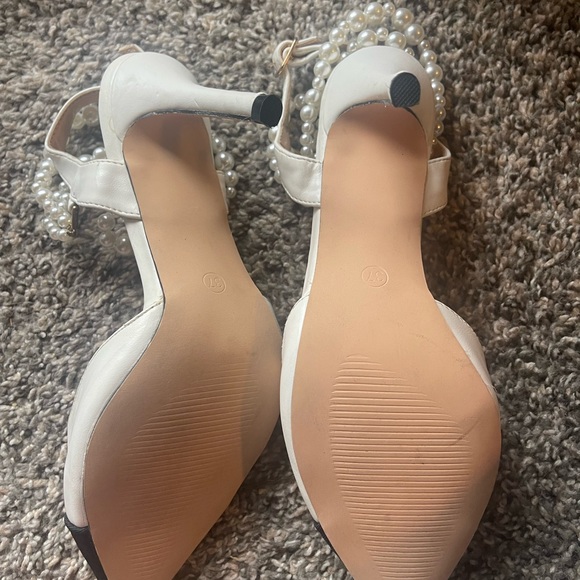 Chanel slingback pearl vintage heels size 6 - Picture 9 of 14